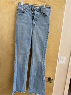 Levi’s Premium Ribcage Boot Light Blue High-Rise Button-Fly Women's Jeans